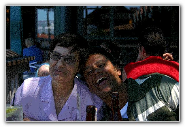 Mum & Steve at Hillary's Beach Hotel